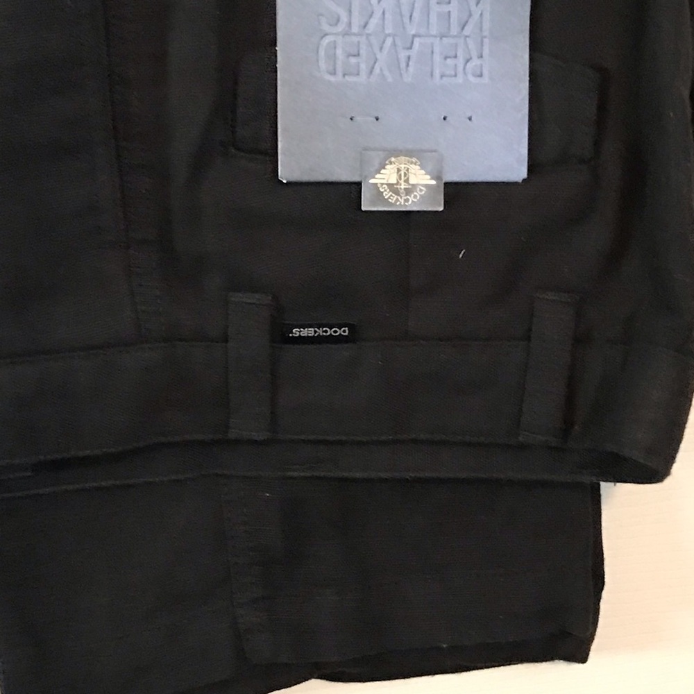 Dockers Black Relaxed Linen Cotton Pants 34x30